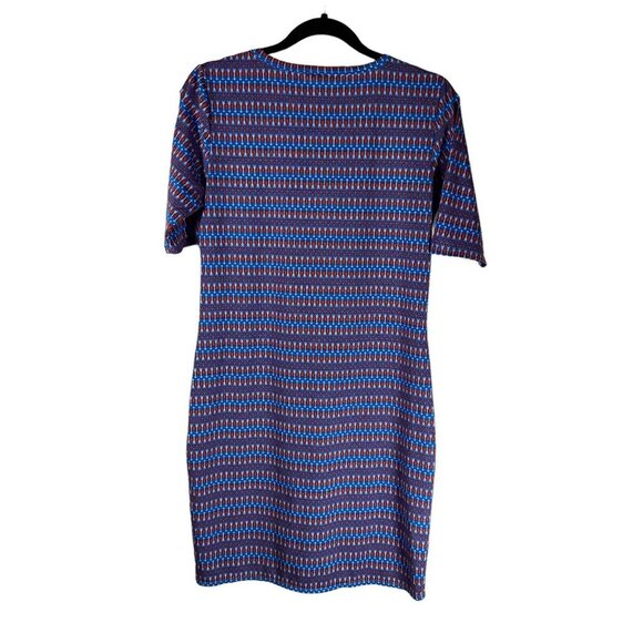 LulaRoe Julia Sheath Dress Pencil Bodycon Americana Tight Knit Multicolor Size M - Picture 4 of 5